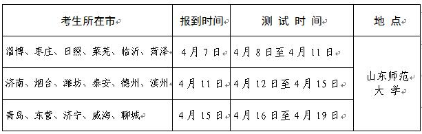 2019年山東高考體育專業招生考試時間 